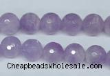 CNA424 15.5 inches 12mm faceted round natural lavender amethyst beads