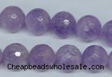 CNA425 15.5 inches 14mm faceted round natural lavender amethyst beads