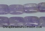 CNA441 15.5 inches 15*20mm rectangle natural lavender amethyst beads