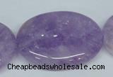 CNA452 15.5 inches 30*40mm oval natural lavender amethyst beads