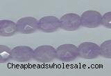 CNA453 15.5 inches 8*12mm faceted oval natural lavender amethyst beads