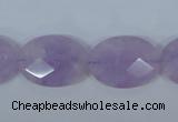 CNA457 15.5 inches 16*22mm faceted oval natural lavender amethyst beads