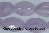 CNA458 15.5 inches 18*25mm faceted oval natural lavender amethyst beads