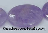 CNA461 15.5 inches 30*40mm faceted oval natural lavender amethyst beads