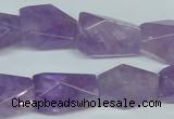 CNA467 15.5 inches 18*24mm faceted nugget natural lavender amethyst beads