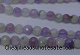 CNA661 15 inches 6mm faceted round lavender amethyst & prehnite beads