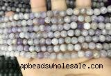 CNA685 15.5 inches 4mm faceted round lavender amethyst beads