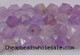 CNA691 15.5 inches 6mm faceted nuggets lavender amethyst beads