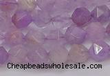 CNA692 15.5 inches 8mm faceted nuggets lavender amethyst beads