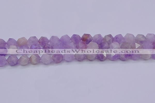 CNA694 15.5 inches 12mm faceted nuggets lavender amethyst beads