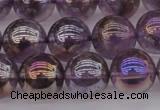 CNA704 15.5 inches 12mm round AB-color amethyst gemstone beads