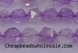 CNA731 15.5 inches 8mm faceted nuggets light lavender amethyst beads