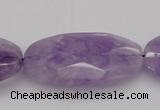 CNA750 15.5 inches 20*40mm faceted oval lavender amethyst beads