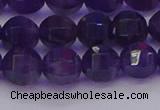 CNA752 15.5 inches 8mm faceted round natural amethyst beads