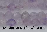 CNA761 15.5 inches 6mm faceted nuggets light lavender amethyst beads