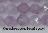 CNA763 15.5 inches 10mm faceted nuggets light lavender amethyst beads