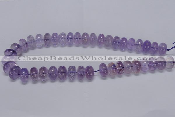 CNA811 15.5 inches 10*14mm rondelle natural light amethyst beads