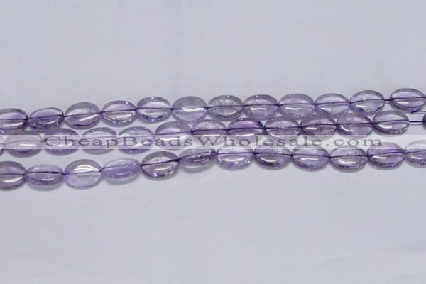 CNA830 15.5 inches 10*14mm oval natural light amethyst beads