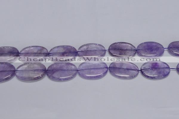 CNA837 15.5 inches 25*35mm oval natural light amethyst beads