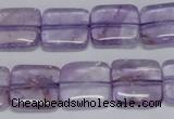 CNA840 15.5 inches 10mm square natural light amethyst beads