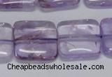 CNA844 15.5 inches 18mm square natural light amethyst beads