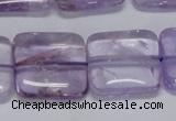 CNA845 15.5 inches 20mm square natural light amethyst beads