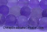 CNA913 15.5 inches 10mm round matte amethyst gemstone beads