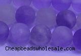 CNA914 15.5 inches 12mm round matte amethyst gemstone beads