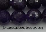 CNA920 15.5 inches 20mm faceted round natural amethyst beads