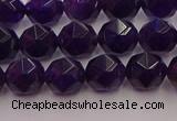 CNA937 15.5 inches 8mm faceted nuggets amethyst gemstone beads