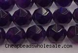 CNA938 15.5 inches 10mm faceted nuggets amethyst gemstone beads