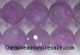 CNA964 15.5 inches 8mm faceted round natural lavender amethyst beads