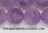 CNA965 15.5 inches 10mm faceted round natural lavender amethyst beads