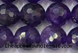 CNA993 15.5 inches 10mmm faceted round amethyst beads wholesale