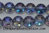 CNC301 15.5 inches 6mm round AB-color white crystal beads