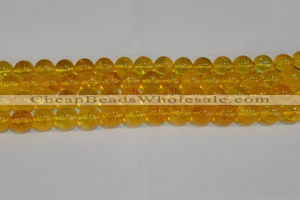 CNC404 15.5 inches 12mm round dyed natural white crystal beads