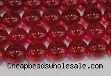 CNC411 15.5 inches 6mm round dyed natural white crystal beads