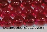 CNC413 15.5 inches 10mm round dyed natural white crystal beads