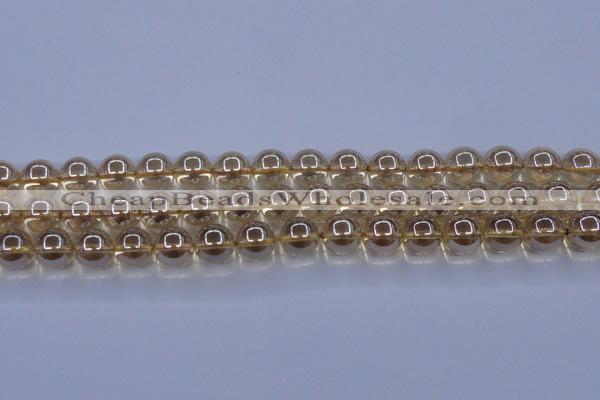 CNC504 15.5 inches 12mm round dyed natural white crystal beads