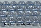 CNC510 15.5 inches 8mm round dyed natural white crystal beads