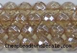 CNC519 15.5 inches 10mm faceted round dyed natural white crystal beads