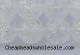 CNC556 15.5 inches 16mm round natural crackle white crystal beads