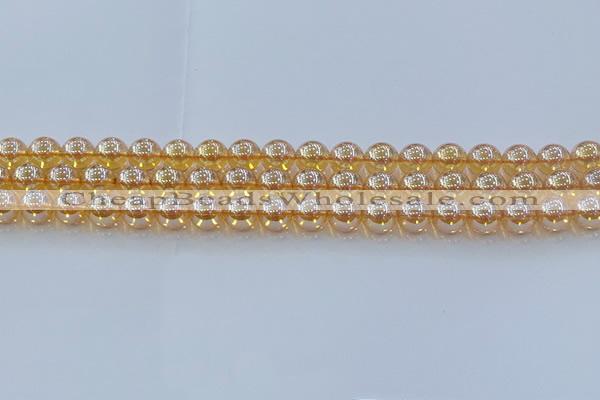 CNC577 15.5 inches 8mm round plated natural white crystal beads