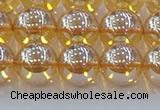 CNC579 15.5 inches 12mm round plated natural white crystal beads