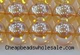 CNC580 15.5 inches 14mm round plated natural white crystal beads