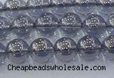 CNC594 15.5 inches 6mm round plated natural white crystal beads