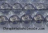 CNC596 15.5 inches 10mm round plated natural white crystal beads