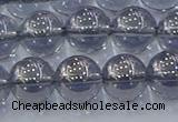 CNC597 15.5 inches 12mm round plated natural white crystal beads