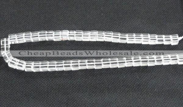 CNC60 15.5 inches 8*8mm cube grade A natural white crystal beads