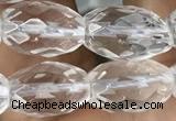 CNC722 15.5 inches 8*12mm faceted rice white crystal beads